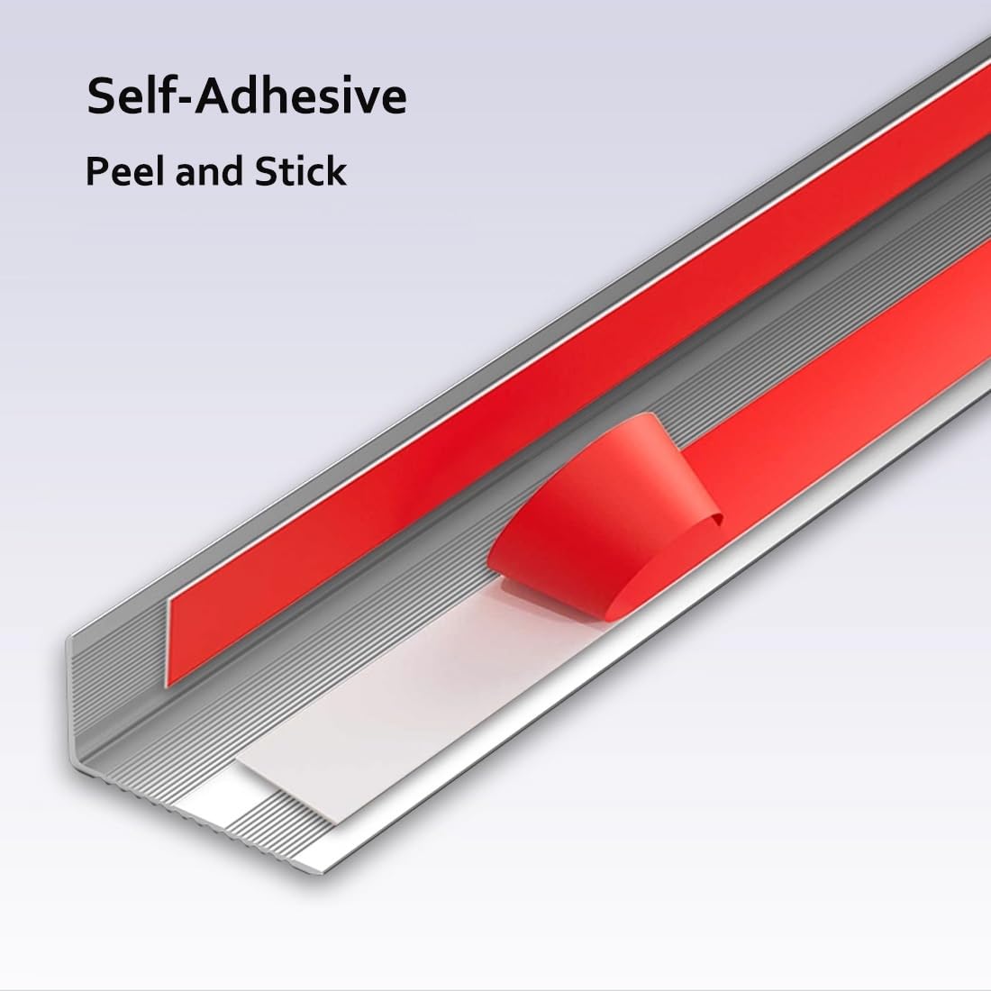 100 cm Protector de Borde de Escalera de Aluminio Marrón Autoadhesivo, 120 cm Perfil de Borde de Escalera de Metal Negro Antideslizante for Interior Exterior(Gray,150cm/59in)