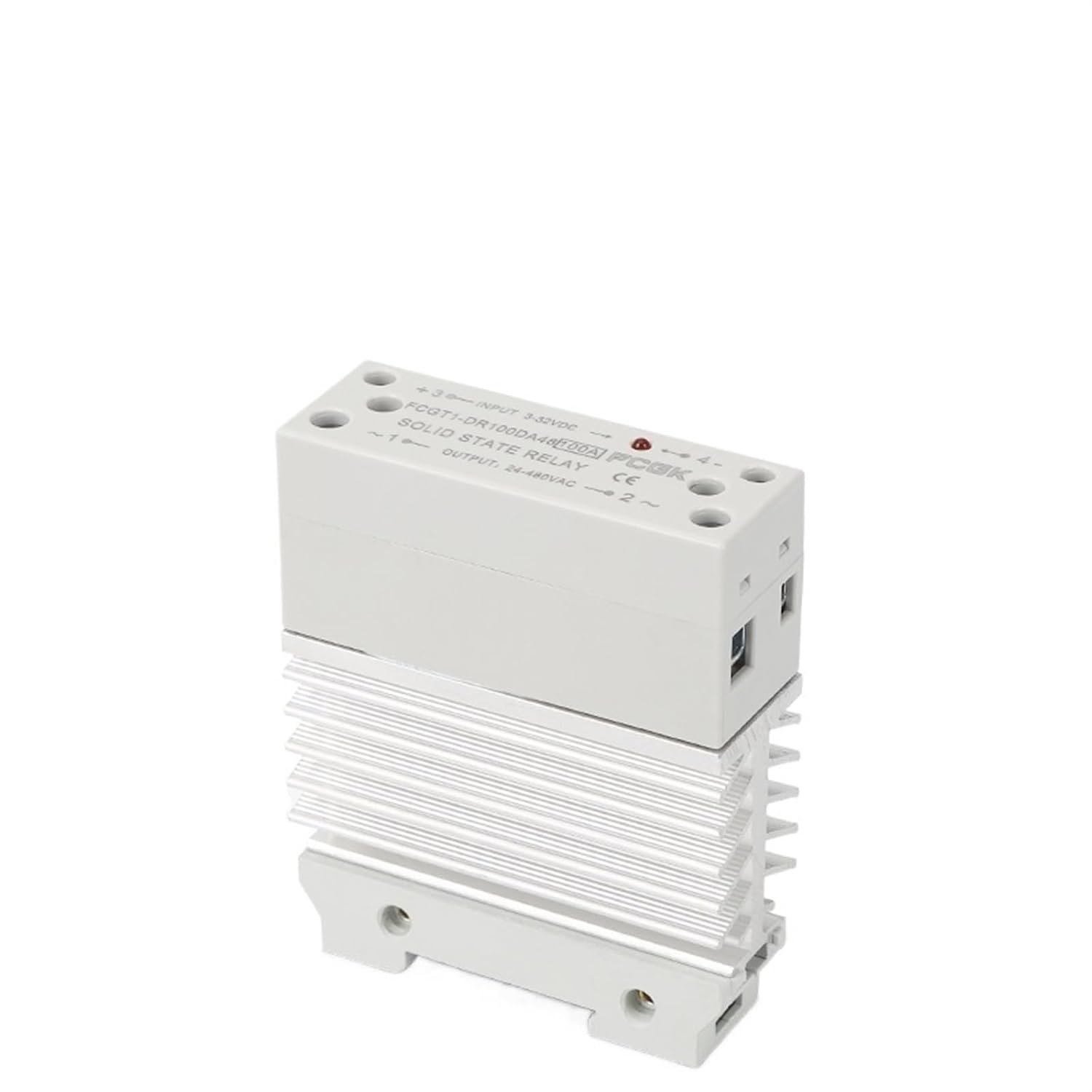 10A 25A 40A 60A 80A 100A Single Phase Slim SSR Solid State Relay with Heat Sink Industrial Relay DIN Rail Mount(DC Control AC,100A)