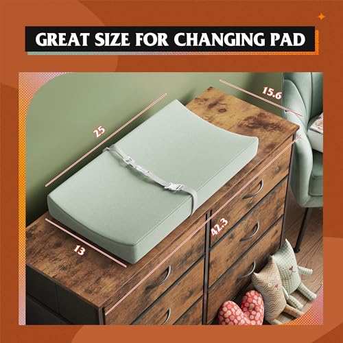 image for WLIVE Wide Dresser with 6 Drawers, TV Stand for 50