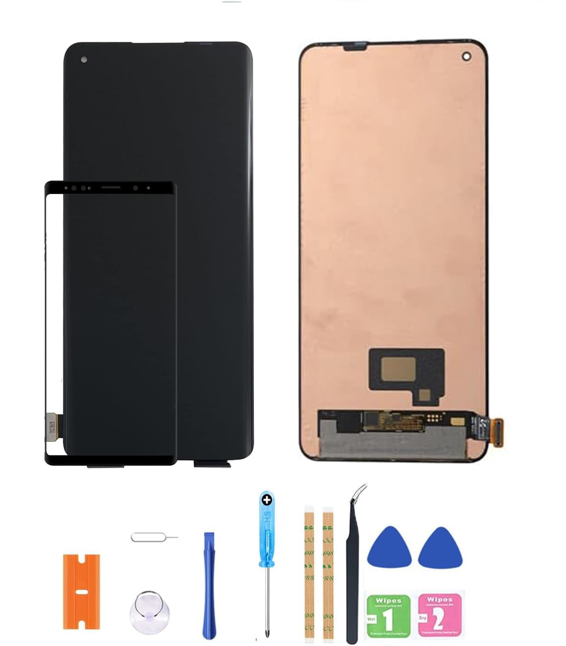 for Oneplus 8T Oneplus 9R Realme X7 pro LCD Display KB2001 KB2000 KB2003 KB2005 Replacement LCD Display Screen Touch Digitizer Assembly (Black)