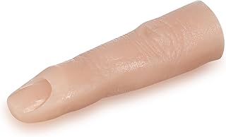 SAFIGLE Dedo De Silicona Para Práctica De Uñas Talla Única Flexible Para Manicura Casa y Salón Color Piel