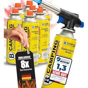 MAGNUM Gasbrenner mit 8 Kartuschen