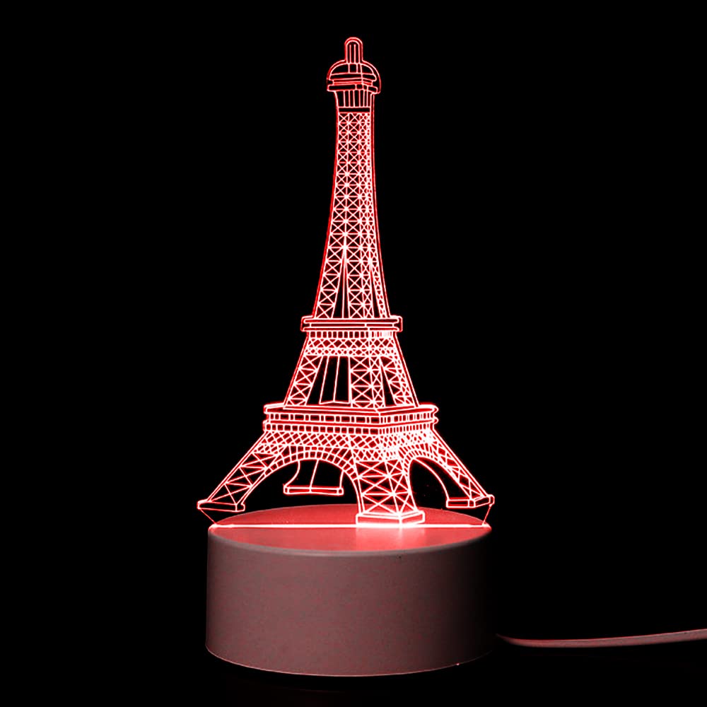 Ulalaza Night Light 3D Illusion Lamp 7 Colors Changing Lights Bedroom Living Room Decorations Christmas Halloween Birthday Gifts for Kids Children Teen