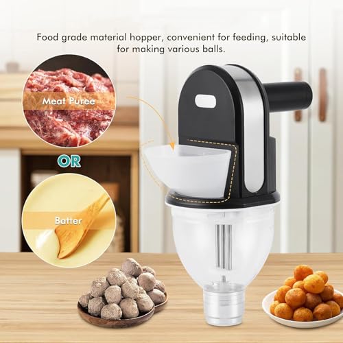 Automatyczna maszyna do meatball Maker Machine, elektryczny procesor żywności dla domowej kuchni, 80W Kompaktowe, nieznaczne urządzenie ze stali nierdzewnej do formowania kulek z wieprzowiny wołowej k