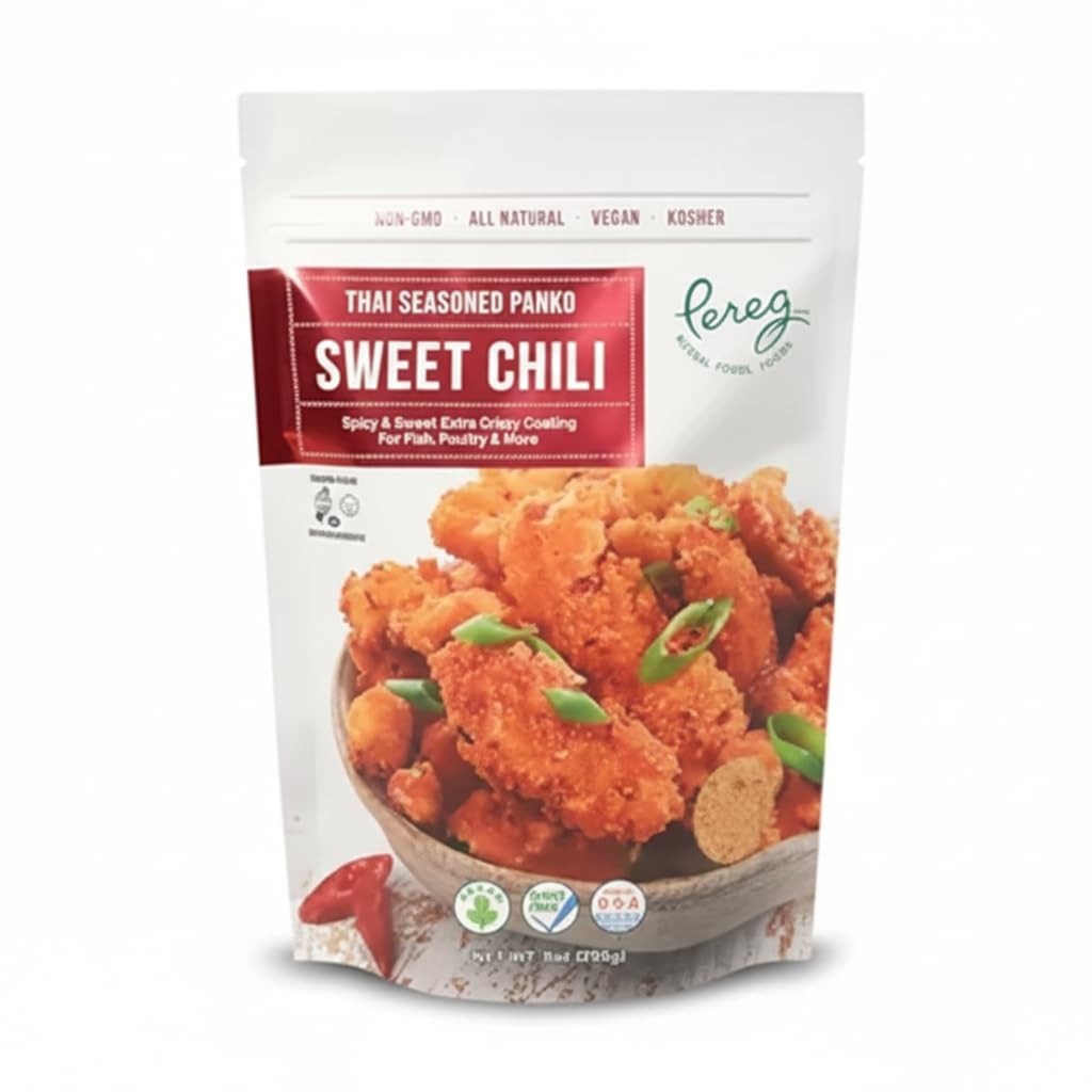 Panko Japanese Style Toasted Bread Crumbs (9 oz) - Thai Sweet Chilli Flavor - Seasoned & Flavored Bread Crumbs - Add crunch & Crispiness To Your Recipes