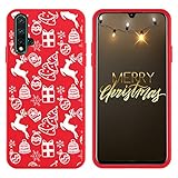 Pnakqil Funda Huawei P8 Lite / P9 Lite 2017 Roja Silicona con Navidad Dibujos Ultrafina Suave Carcasa Antigolpes TPU Bumper Protectora Piel Case para Huawei P8 Lite / P9 Lite 2017, Navidad
