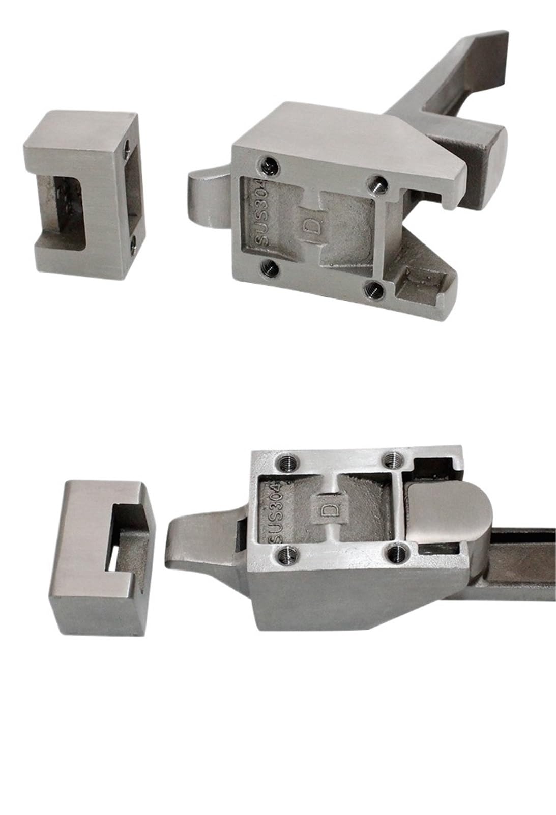 DK615 - Maniglia per porta di forno/frigorifero, armadietti, congelatore, in acciaio inox, con fibbia, 1 pezzo (bianco)