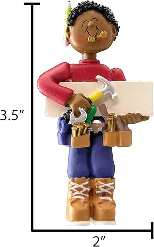 Miniatura 3 de Adorno personalizado para electricista 2024  Decoraciones de electricista, adornos de herramientas para árbol de Navidad, Mr Fixer superior, adorno