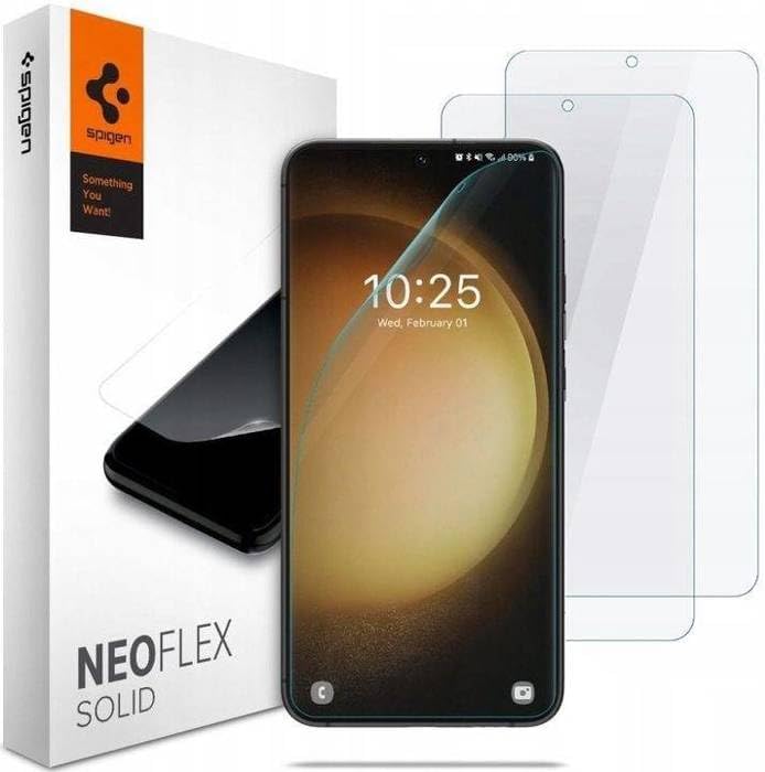Spigen NeoFlex - Protector de pantalla sólido diseñado para Galaxy S23 Plus (2023) (paquete de 2) - Compatible con fundas