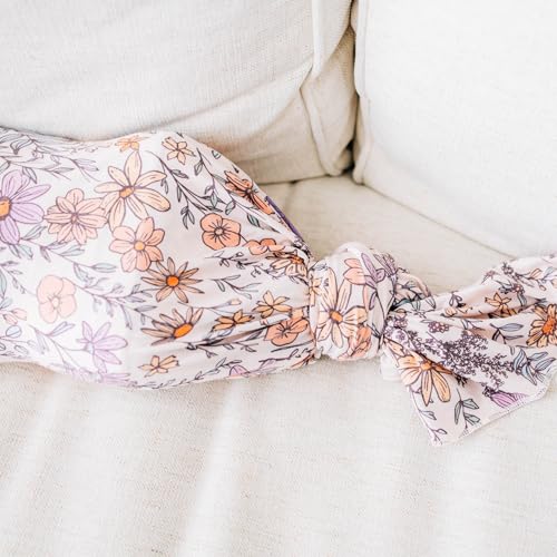 Image of Copper Pearl Swaddle Blankets for Newborns | Soft Stretchy Receiving Blankets for Boys and Girls | Large 46 x 46 Inch Baby Blankets | Lightweight and Breathable Swaddles | Flora