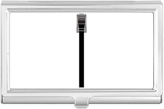 Internet Cable Black Plug Pattern Business Card Holder Case Pocket Box Wallet