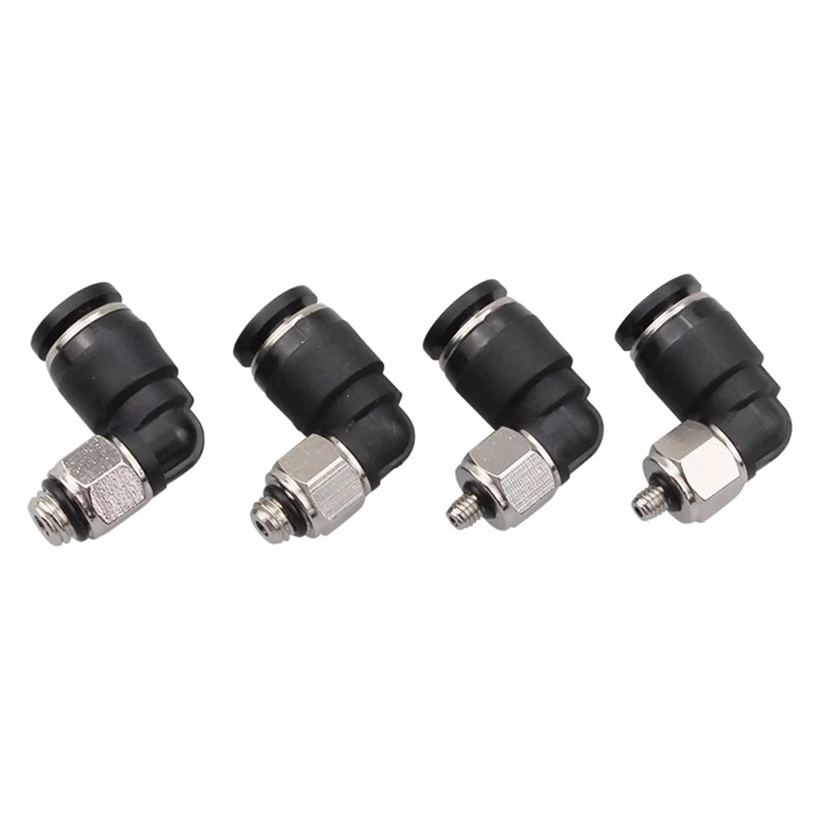 Conector rápido neumático PL3-M6 para guiar tubos de aire en espacios estrechos