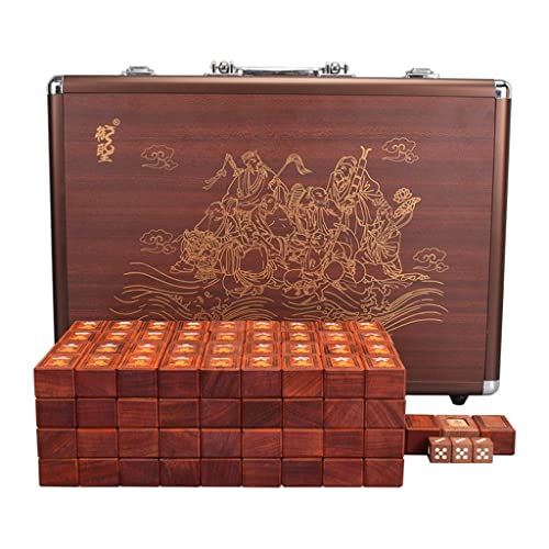 Juego de Mesa Mahjong Chino con Caja de Aluminio