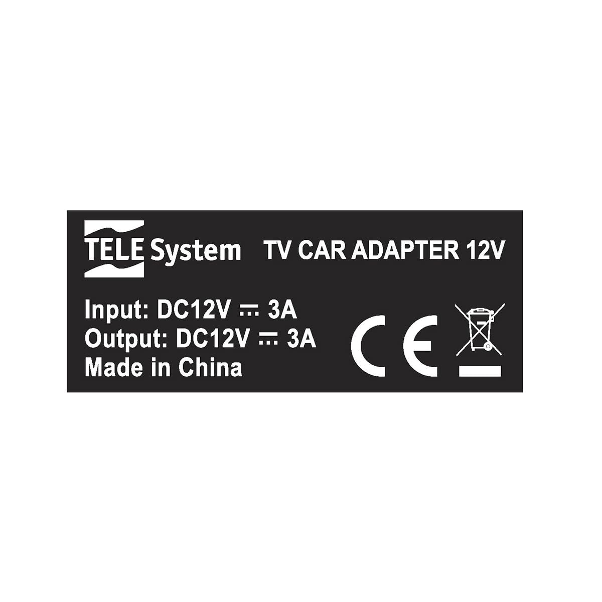 TELE System Câble D'alimentation De 12V De 1,5m Pour Téléviseur
