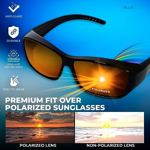 BLUE CUT Fit Over Polarized Sunglasses Solar Shield Sunglasses To Wear Over Glasses2