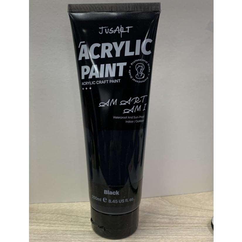 JusArt アクリル塗料-250 (ブラック)