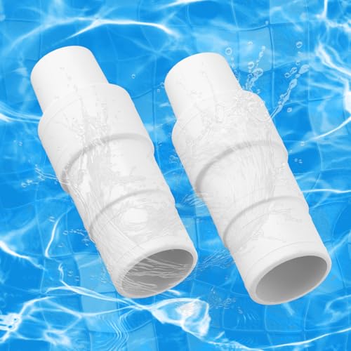 2pcs Pool Hose Connector, Pool Vacuum Hose Adapter Practical Pool Vacuum Hose Fittings Plastic Pool Hose Coupling for Bestway Polygroup Swimming Pool Filter Pump Hoses Pool Maintenance Cleaners