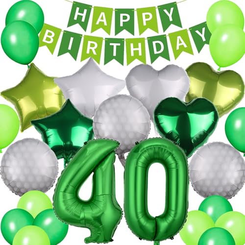 40th Birthday Party Decorations for Men Golf Theme Birthday Party (Green)