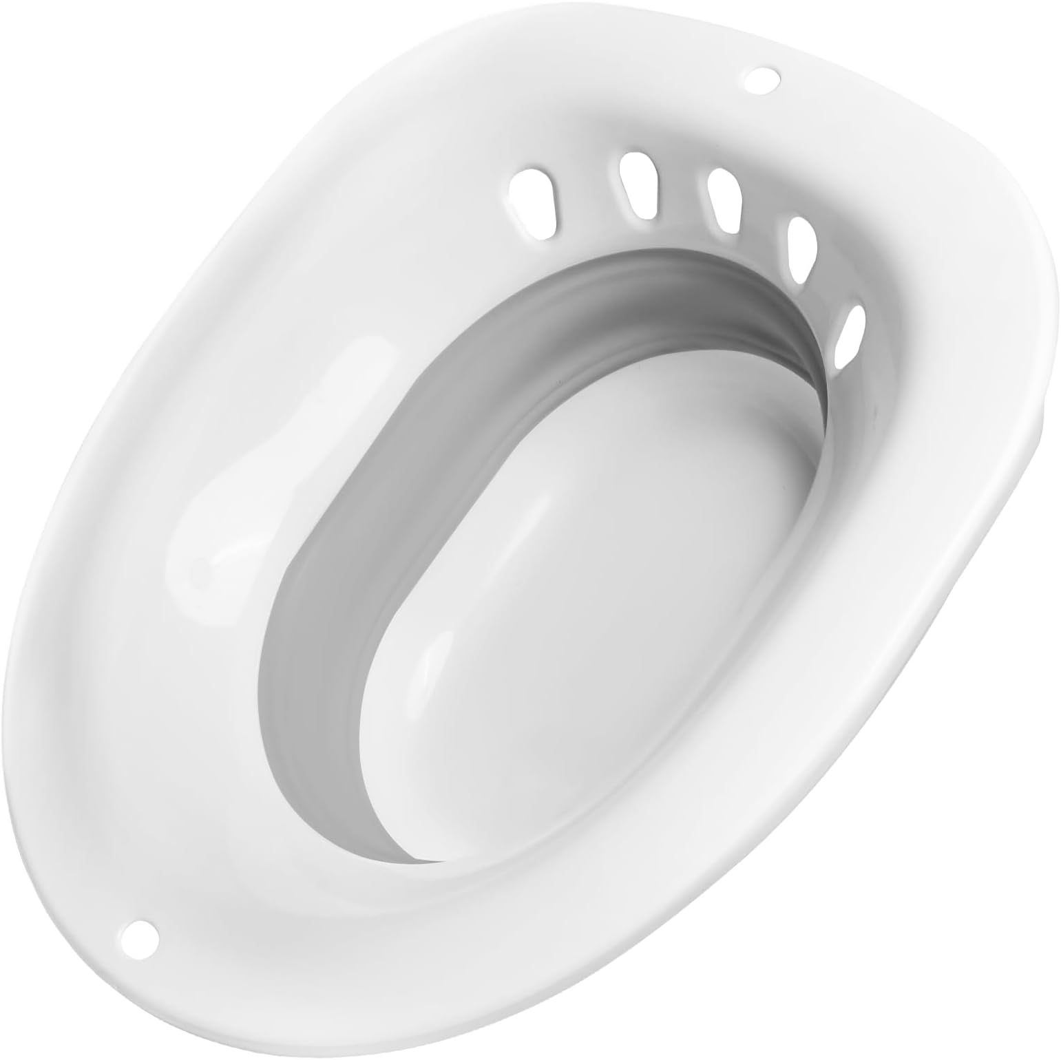 Foldable Sitz Bath for Toilet, Portable Seat Sitz Bath Basin for Hemorrhoids, Pregnant Women and Elderly, Fits Universal Toilets and Commode Chair (Gray)