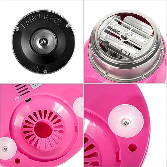 SQUADO Macchina per Zucchero Filato Elettrica Mini – Cotton Candy Machine Retro per Bambini e Famiglia, Facile da Usare, Ideale per Feste, Compleanni e Eventi