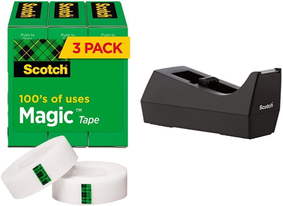 Scotch Magic Tape Bundle Classic Desktop Tape Dispenser