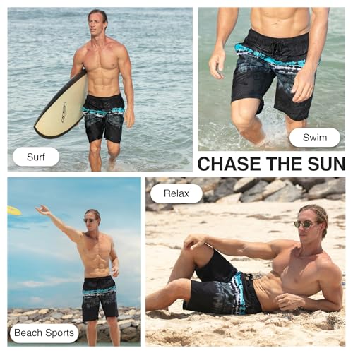 Image of Kanu Surf Men's Big Viper Extended Size Stripe Swim Trunk