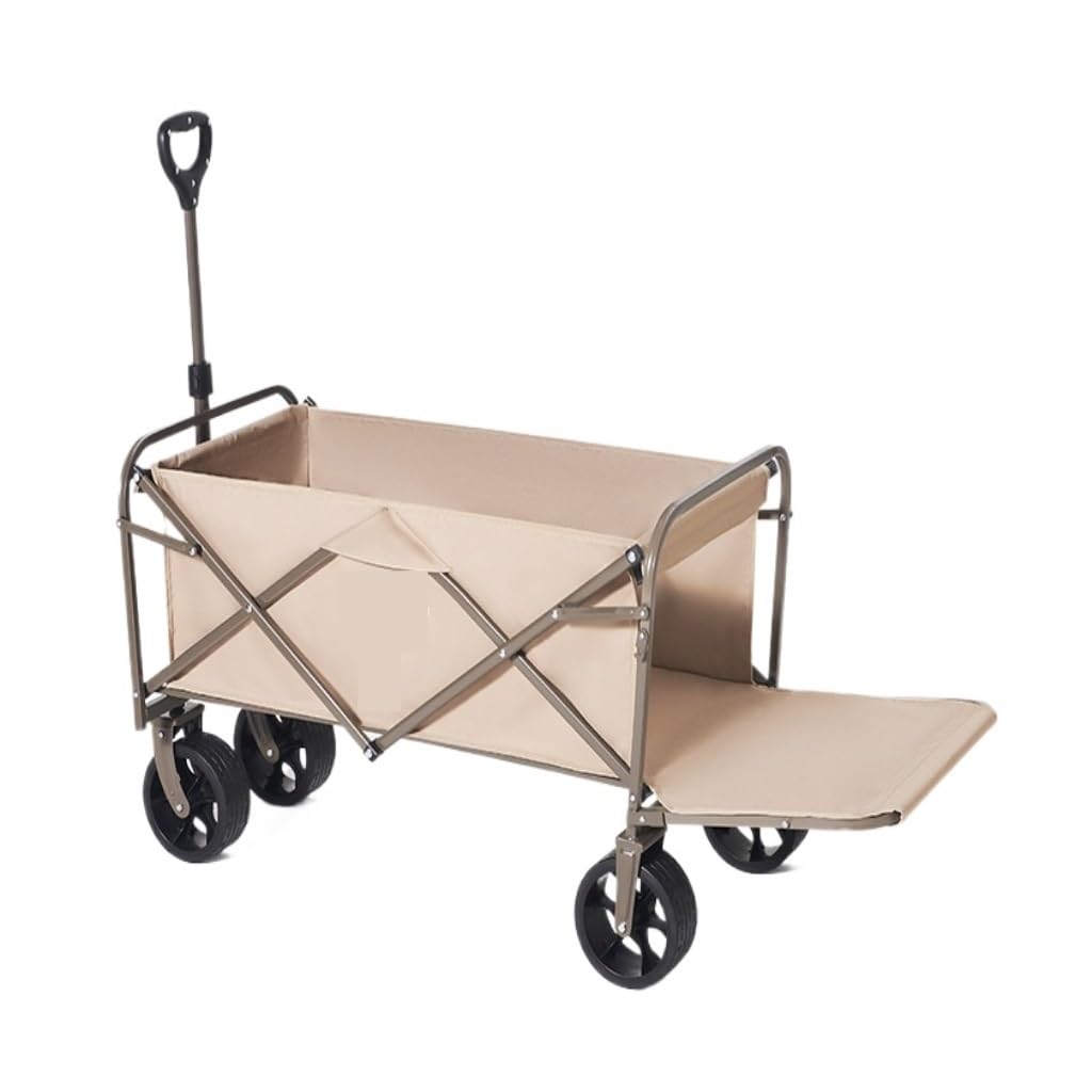 Genérico Carro de Camping Plegable, Carrito portátil para Acampar, Carrito Plegable para Playa, jardín, Picnic, Carrito de Camping Plegable portátil ty - Carrito Ligero para Aventuras al Aire Libre,