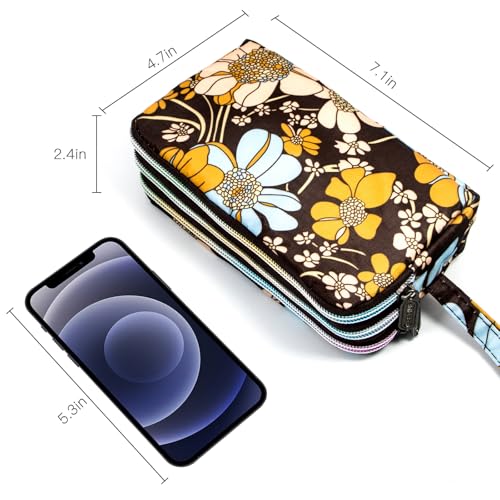Image of BIAOTIE Large Capacity Wristlet Wallet - Women Printed Nylon Waterproof Handbag Clutch Purse