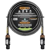 10 Foot - WBC-PRO-SPEAKER-12 AWG (2 Core Config.) – High-Purity OFC (99.99%) – Pro-Grade – High-Definition Loudspeaker/DJ/PA Speaker Cable with Neutrik NL2FXX-W-S 2-Pole Silver SpeakON Connectors