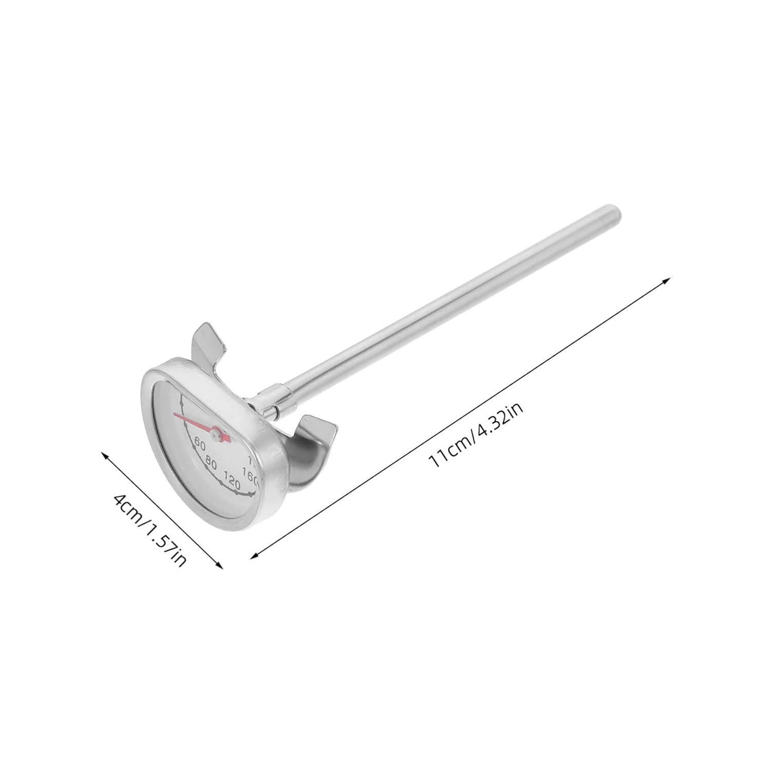 Deep Frying Thermometer Oil Temperature Gauge with Stand, Stainless Steel