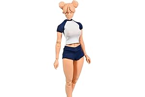 1/12 Scale Phicen Female Athletic Wear: Shorts and Long Tops