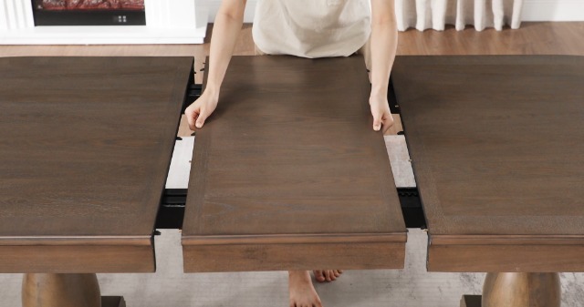 Amazon.com - KEIKI Retro 7-Piece Wooden Dining Table Set for 6