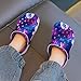 Boy's Fashion Beach Pool Slippers Toddler Sandals for Stylish Water Play, Purple Blue Galaxy Cool Wolf
