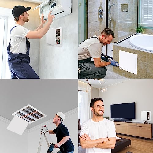Morvat Access Panel 12X12 Inch For Drywall & Ceiling With Door, Heavy-Duty Durable Abs Plastic & Easy Install Access Box, Wall Hole Cover Plate For Plumbing & Electrical Cables & Wiring, White #TOP6
