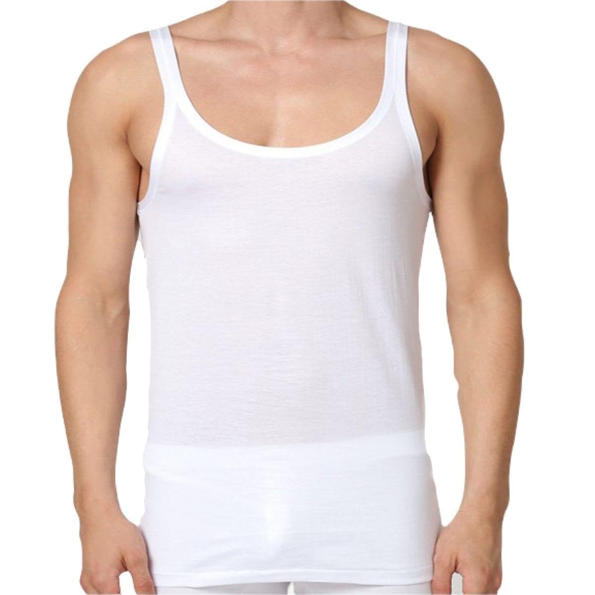 Liabel 3 Pezzi - Maglia Uomo 03050 53 Mezza Manica con Scollo a V in Filo di Scozia - Eleganza e Comfort - Disponibile in Colore Bianco e Taglie dalla 3 alla 7