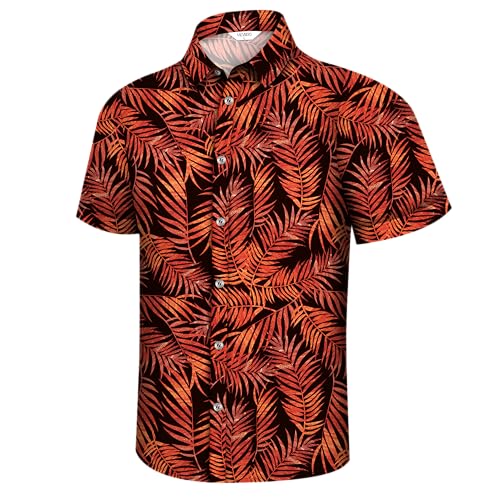 Image of Hawaiian Shirt for Men Tropical Shirts Summer Beach Button Down Short Sleeve Luau Aloha Floral Cruise Vacation Outfit 2026