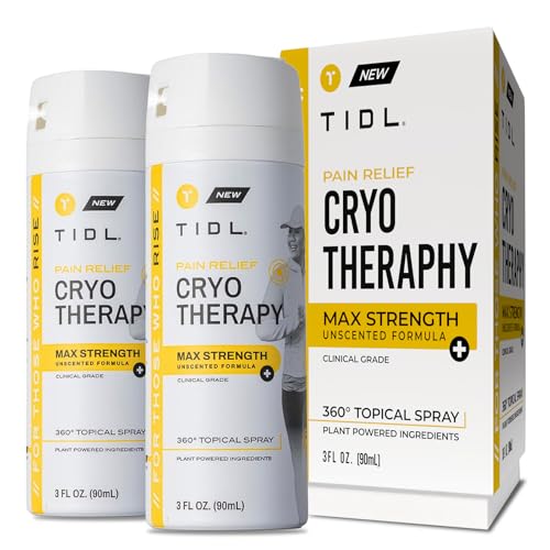 TIDL Cryotherapy Max Strength Pain Relief Numbing Spray 2-Pack 3 fl oz