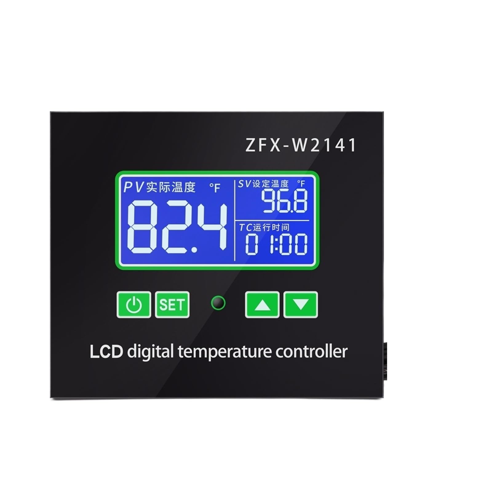 Termostato controlador de temperatura con microcomputadora digital LCD con temporizador, temperatura constante alta y