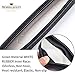 Fms Genuine Leather Car Steering Wheel Cover Universal 15.5 Inch Automotive Interior Accessories-Black, Durable, Breathable, Anti Slip, Odorless