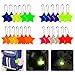 LUNEKUCK 25 ciondoli catarifrangenti di sicurezza a forma di stella per bambini, riflettente, per zaini, escursioni, corsa, ciclismo, 13 colori