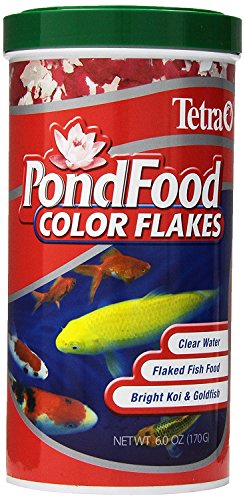 Tetra Pond Flakes Color Enhancing, Complete Nutrition for Smaller Pond Fish, Goldfish and Koi Fish, 6 oz