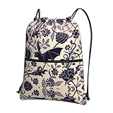 EWQrtyy Rucksack mit Fledermausmuster, Kordelzug, Reißverschluss, verstellbare Schultertasche für Fitnessstudio, Fitness und Outdoor