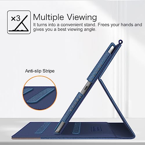 Fintie Case for iPad 6th / 5th Generation (2018 2017 Model, 9.7 Inch), iPad Air 2 / Air 1 (9.7 Inch) - [Corner Protection] Multi-Angle Viewing Stand Cover with Pocket, Denim Indigo by FINTIE - Image 4