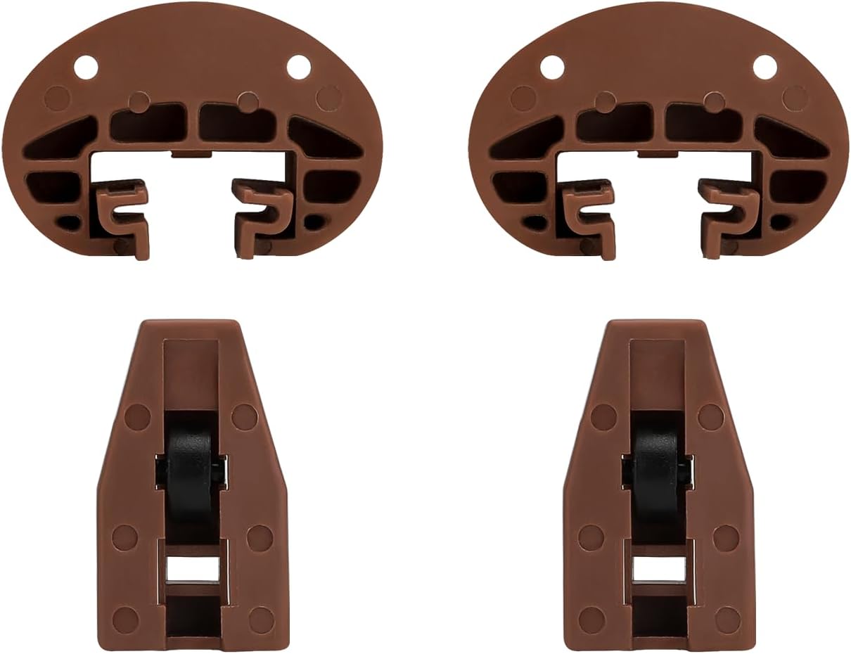PrimeLine Products R 7321 Track Guide and Glides (2Pack), Brown & 21/