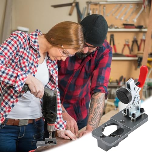 35mm verdeckte Scharnierlehre,Bohrschablone Topfscharnier,Bohrerführung Locator für verdeckte Türinstallation Haushaltswerkzeuge Aluminiumlegierung Lochöffner