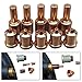 SHFDJTL Tools Compatible with 10pcs Plasma Cutter 51206 Tips + 52574 Electrodes Razorweld X45 Kit Copper Plasma Cutting Torch Consumables Welding Tools