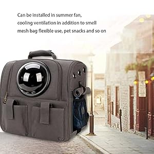 UOOD Borsa da Compagnia for Gatti con Zaino for Gatti, Zaino for Cani, Borsa Portatile for Carry Pet for Cucciolo di Coniglio Uccello, Zaino Trasparente Approvato Compagnia Aerea for all'aperto - immagine 3
