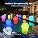 LOFTEK LED Pool Lights That Float - 8-inch Globe Lamp Rechargeable - 16 RGB Lamp with Handle & Remote, Waterproof Lamps for Outdoor Yard Decor, Smart Orb Light for Bedroom, 1-Unit