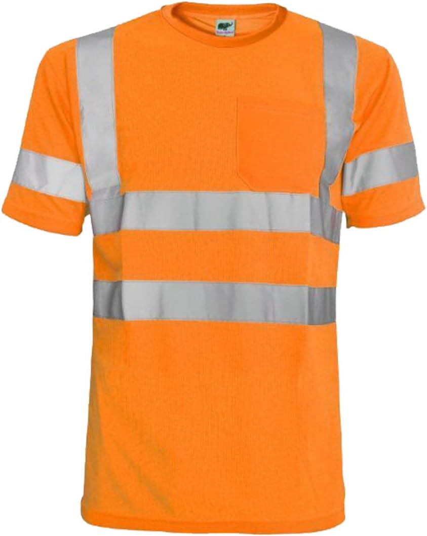 L&M® Hi Vis T Shirt ANSI Class 3 Reflective Safety Lime Orange Short Long Sleeve HIGH Visibility