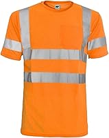 Vista 4 de L&M® playera de alta visibilidad ANSI clase 3, seguridad reflectante, color lima, naranja, manga corta/larga, alta visibilidad